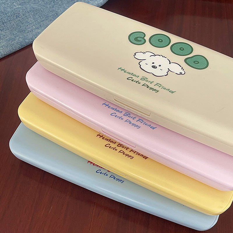 Cute Puppy Thickened Colored Contact Lens Case - BEAUEYE (UK)