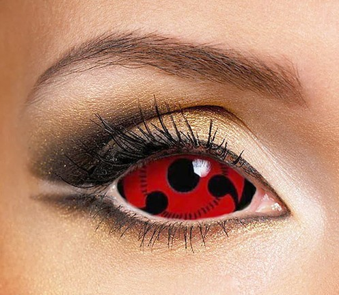 Halloween 22mm Uchiha Sharingan Coloured Contact Lenses Main image