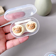 Small Fresh Bear Rabbit Colored Contact Lens Case