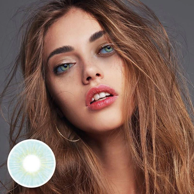Cherry Sky Blue Coloured Contact Lenses Secondary image