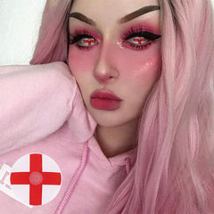 Cosplay Red cross Coloured Contact Lenses