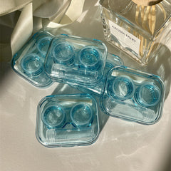 INS Retro Distressed BeigeColored Contact Lens Case