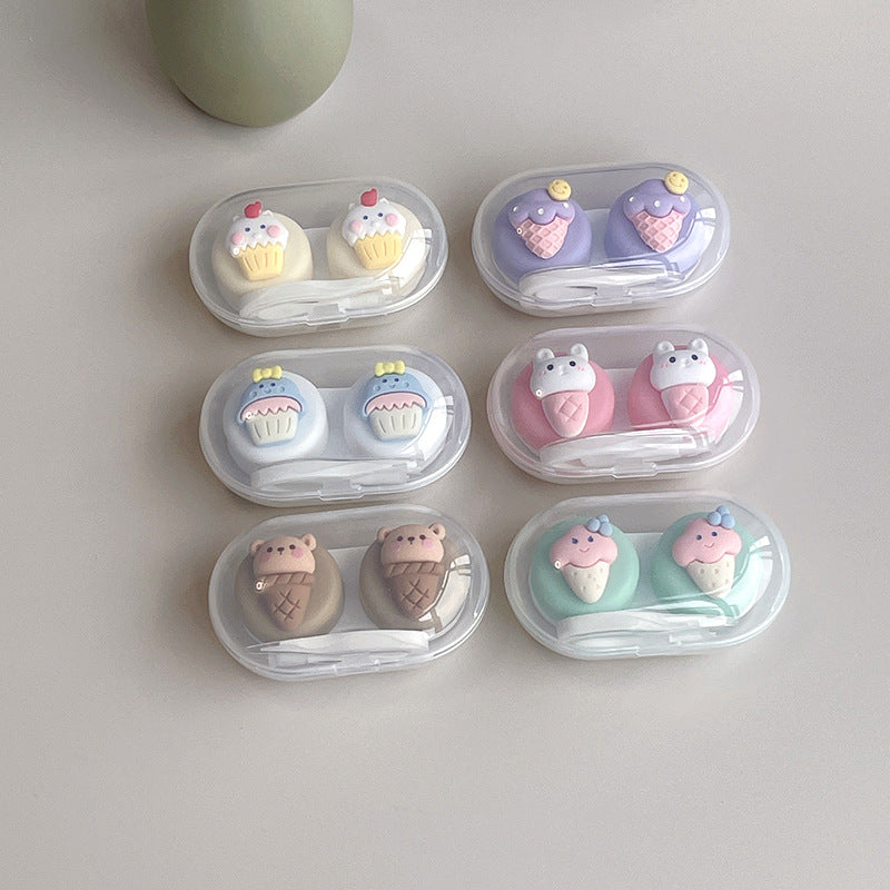 INS Simple Cute DIY Colored Contact Lens Case