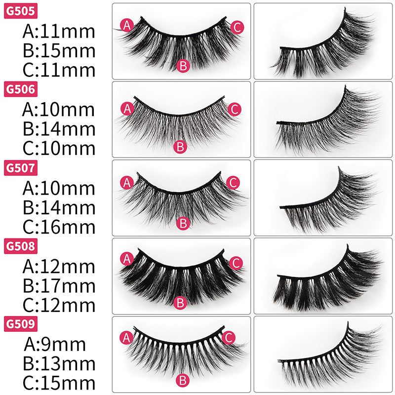 3D Cat Eye 10 Piece Mink Hair Eyelashes