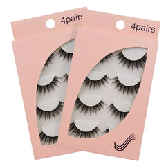 New Natural Slim 4 Piece G108 Mink Hair Eyelashes