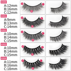 3D Cat Eye 10 Piece Mink Hair Eyelashes