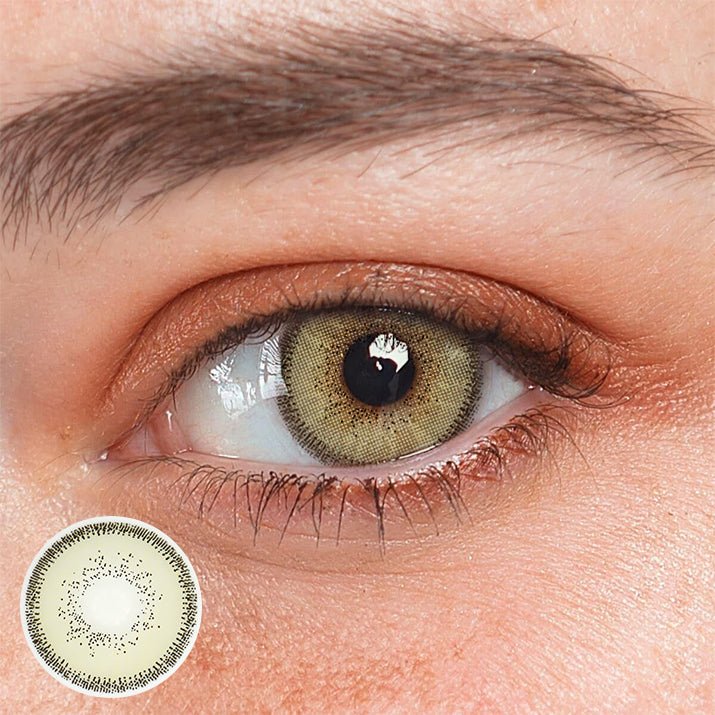 Danica Latte Yellow Coloured Contact Lenses - BEAUEYE (UK) Main image