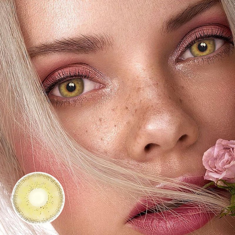 Danica Lava Orange Coloured Contact Lenses Secondary image