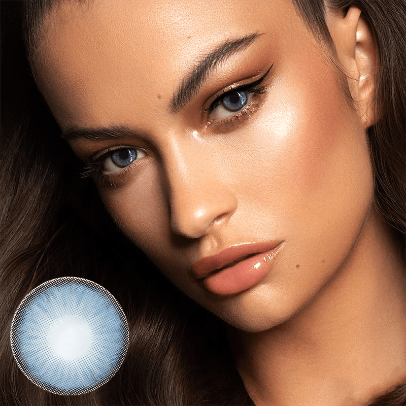Dawn Blue Coloured Contact Lenses Secondary image
