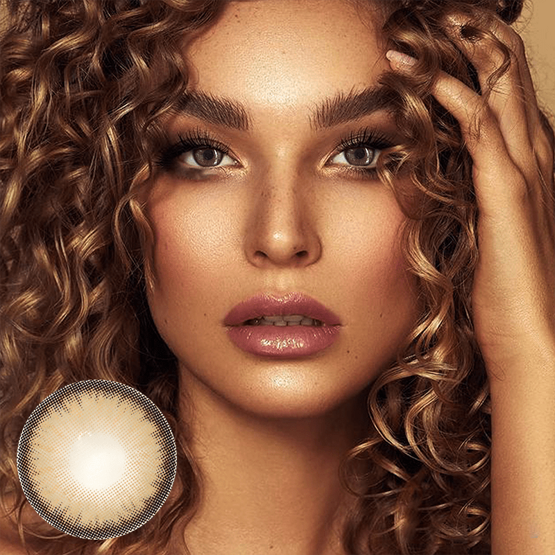 Dawn Brown Coloured Contact Lenses Secondary image