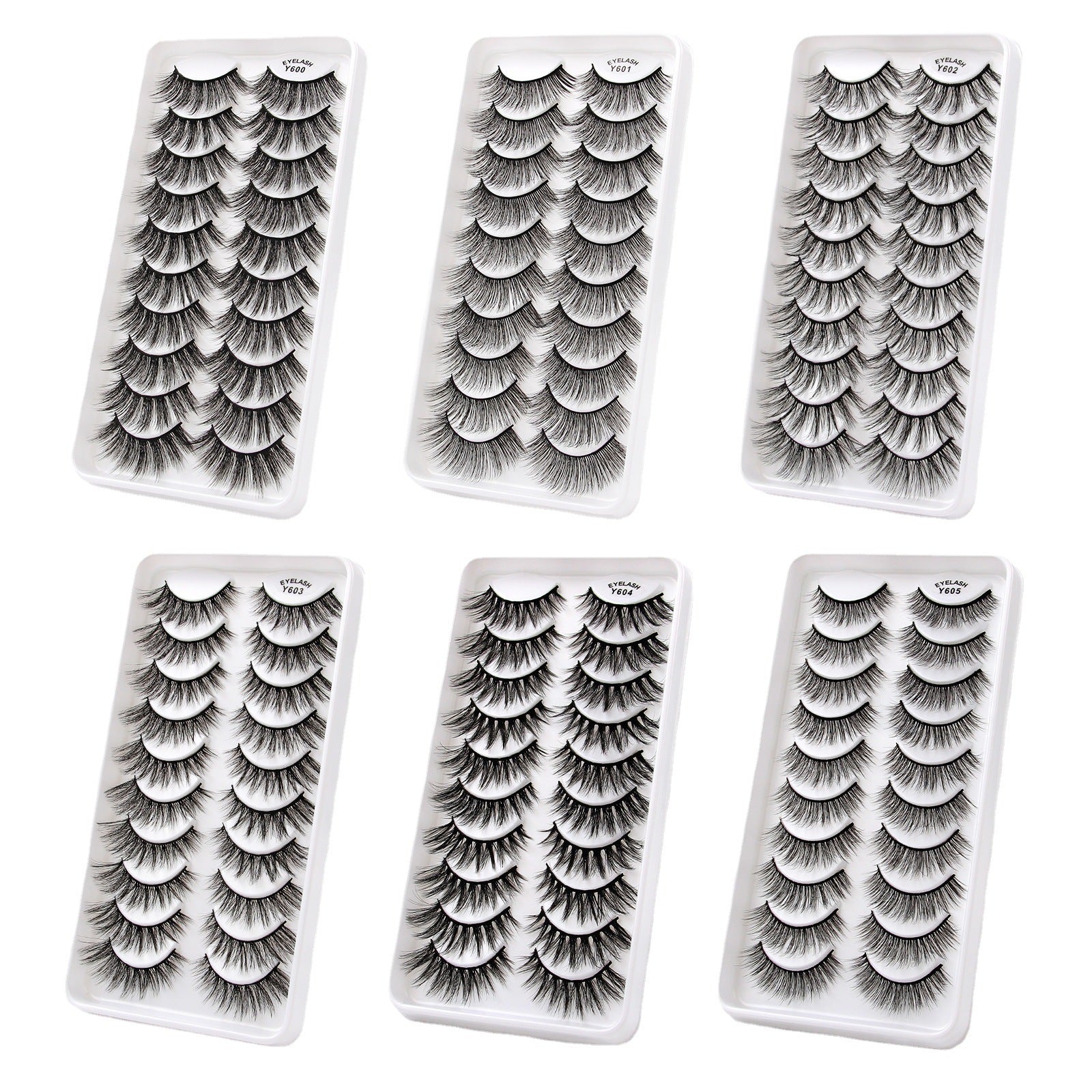 3D European and American Cat Eye 10 Piece Mink Hair Eyelashes