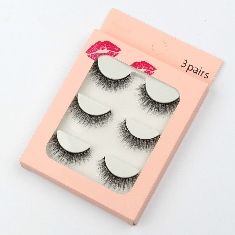 New Waterproof  3 Piece G302 Mink Hair Eyelashes