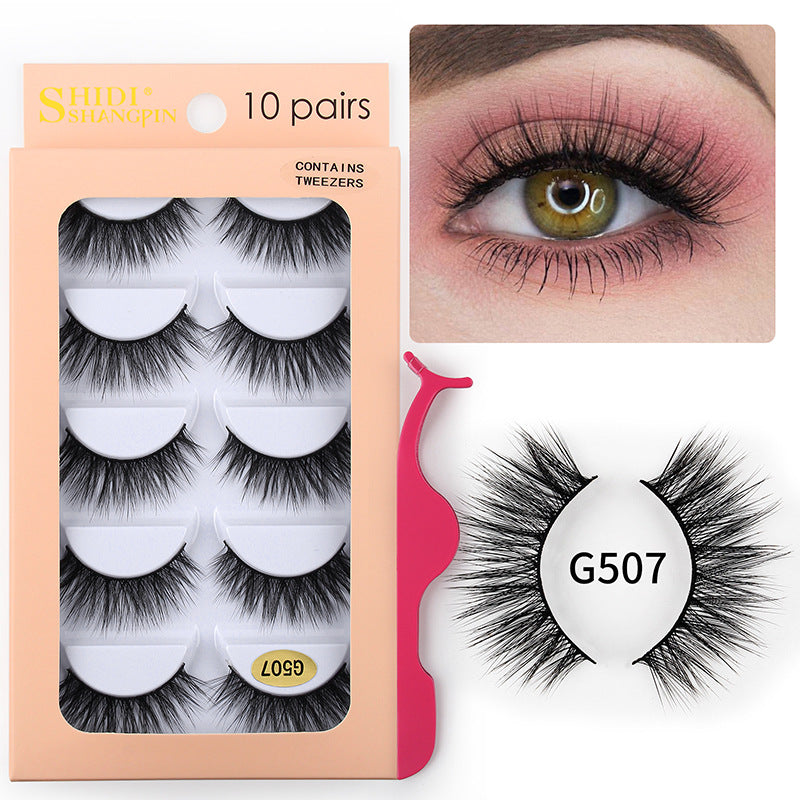 3D Cat Eye 10 Piece Mink Hair Eyelashes