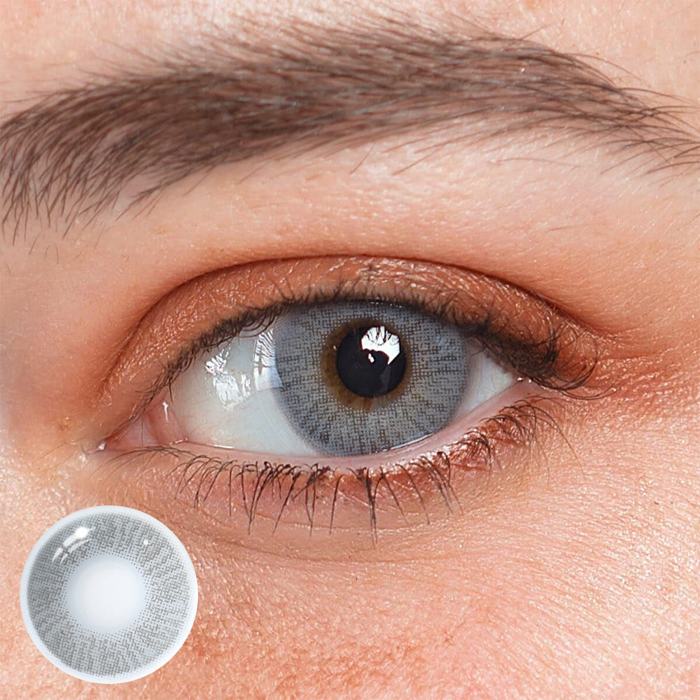 Artemis Ash Gray Coloured Contact Lenses Secondary image