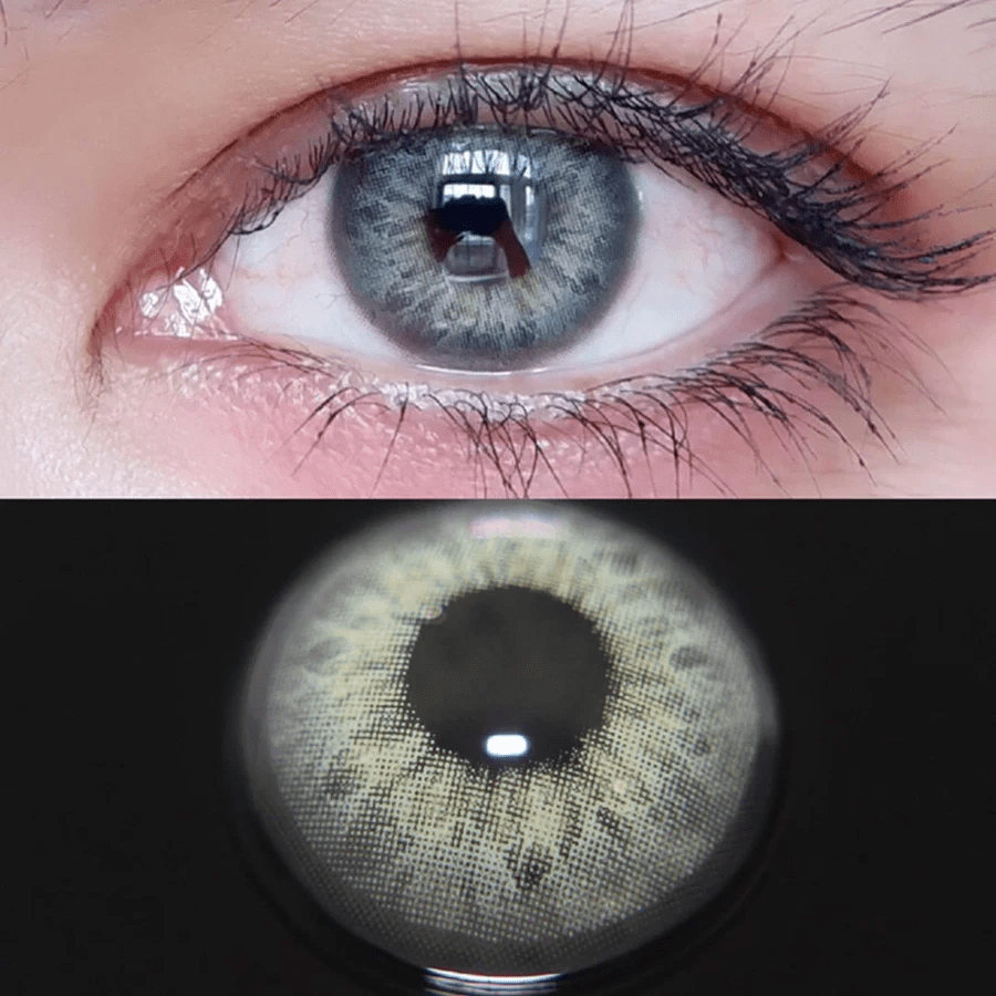 DNA Taylor Green Gray Coloured Contact Lenses Secondary image