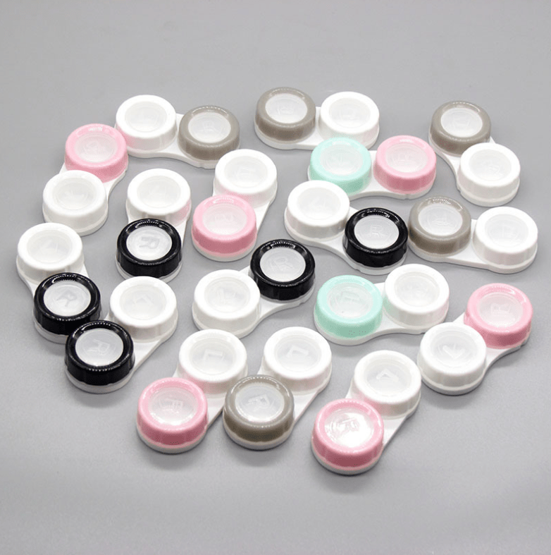 Double Color Transparent Multicolor Colored Contact Lens Case Secondary image
