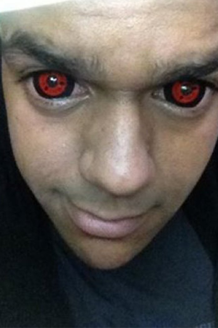 Halloween 22mm Uchiha Sharingan Coloured Contact Lenses Secondary image