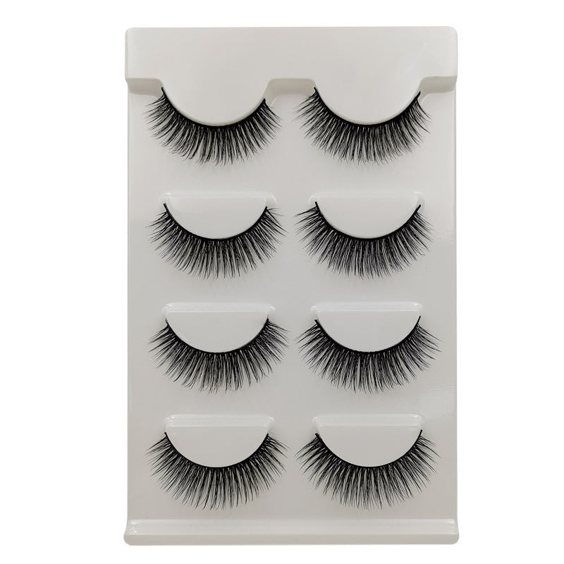 New Natural Slim 4 Piece G100 Mink Hair Eyelashes