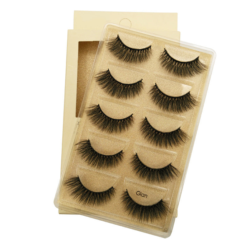 New 3D 5 Piece Glan Mink Hair Eyelashes