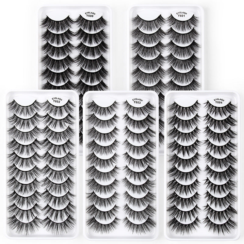 3D European and American Cat Eye 10 Piece Mink Hair Eyelashes