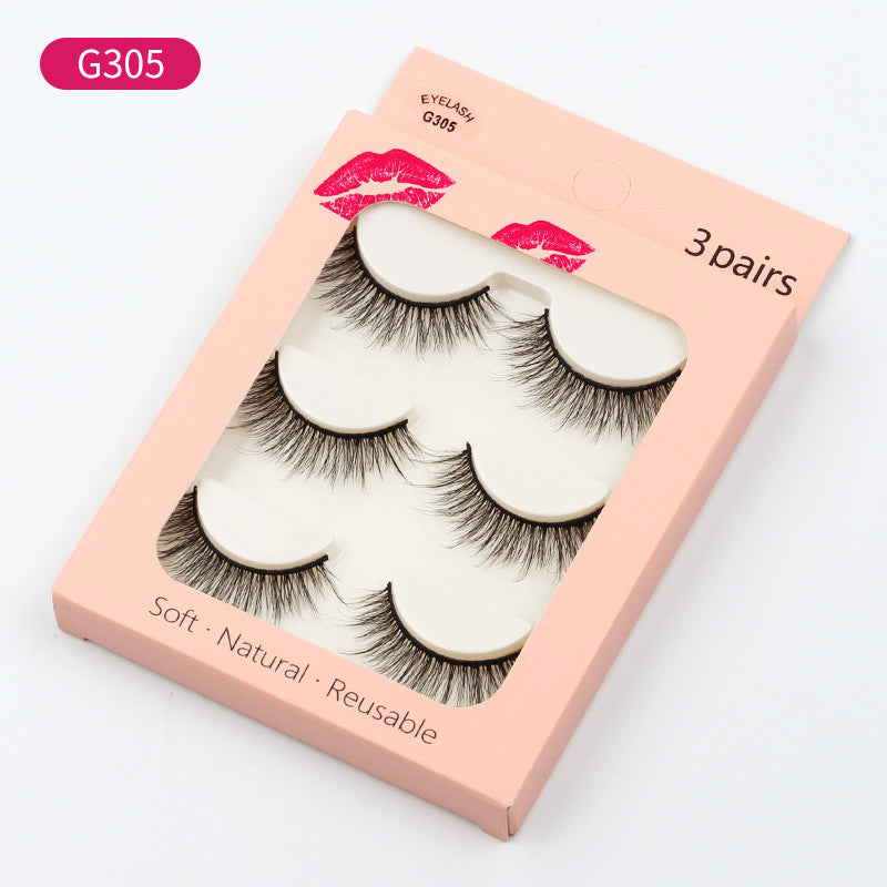 3D Natural Bridal Makeup 3 Piece Mink Hair Eyelashes