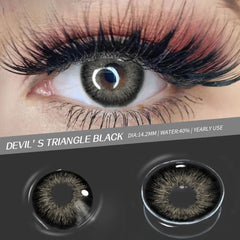 Amazonia Devil's Triangle Black Prescription Colored Contact Lenses