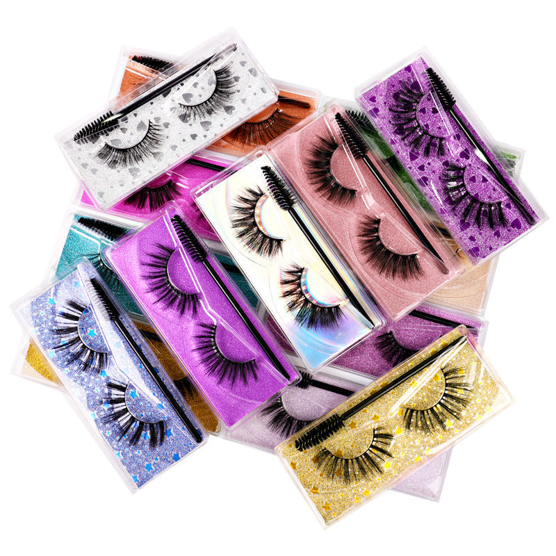 3D Thick False Eyelashes 1 Pair V Series Piece Mink Hair Eyelashes