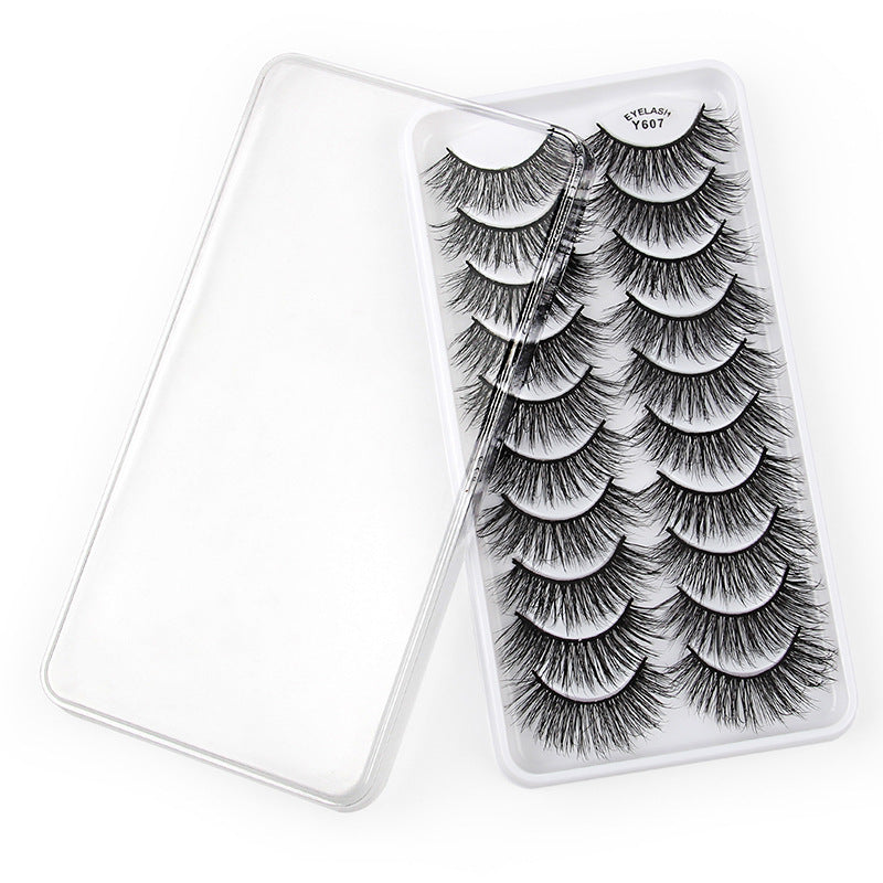 3D European and American Cat Eye 10 Piece Mink Hair Eyelashes