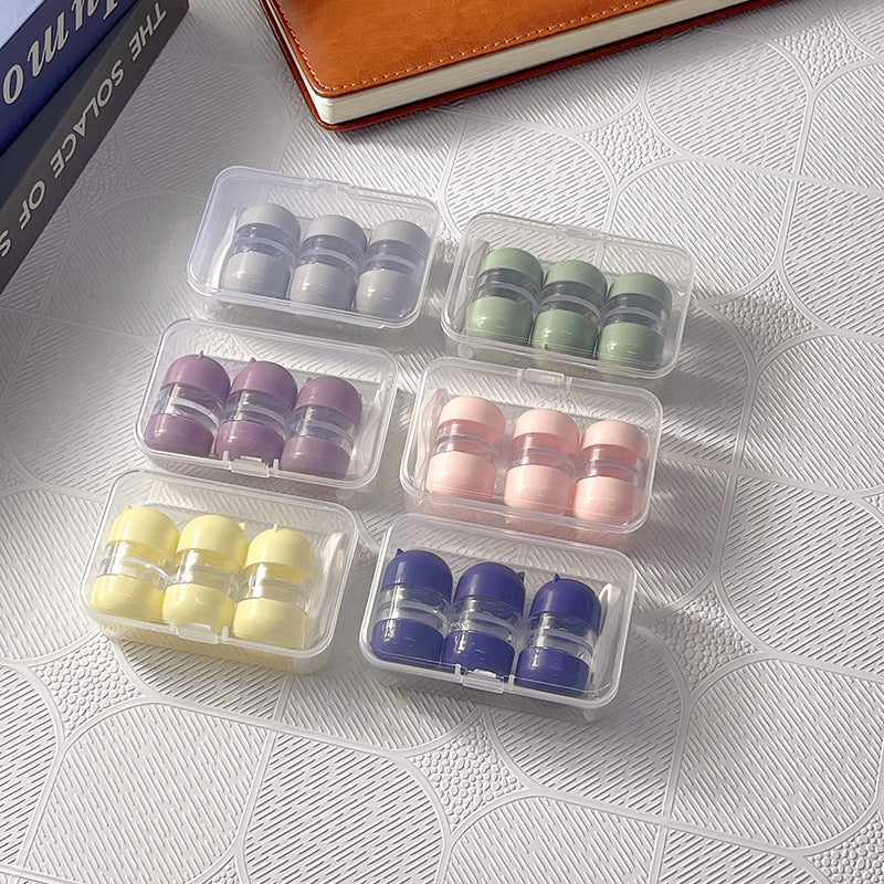 3 Pairs Colored Contact Lens Case