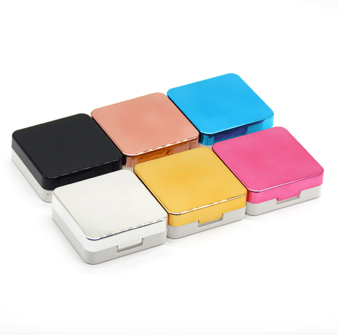 Electroplated Square Multicolor Colored Contact Lens Case - BEAUEYE (UK) Main image