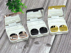 Electroplated Square Multicolor Colored Contact Lens Case - BEAUEYE (UK)