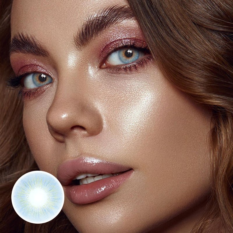 Elfie Blue Coloured Contact Lenses Secondary image