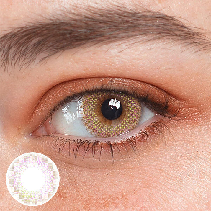 Adriene Pink Brown Prescription Coloured Contact Lenses Secondary image