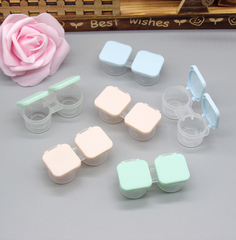 Portable flip cover Multicolor Colored Contact Lens Case