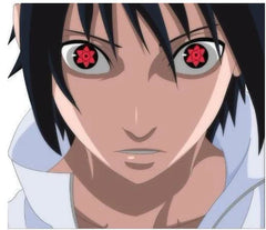 Cosplay NARUTO Uchiha Sasuke Hexagram Shalingan Red Prescription Colored Contact Lenses