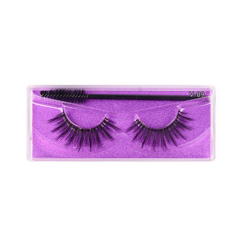 3D Thick False Eyelashes 1 Pair V Series Piece Mink Hair Eyelashes