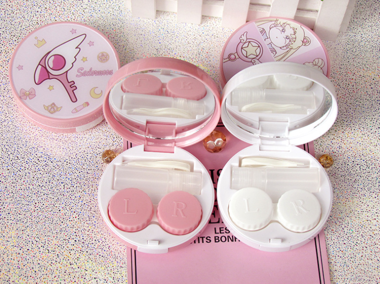 Sakura Pink Colored Contact Lens Case