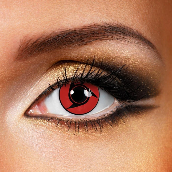 Cosplay Sharingan Red Colored Contact Lenses