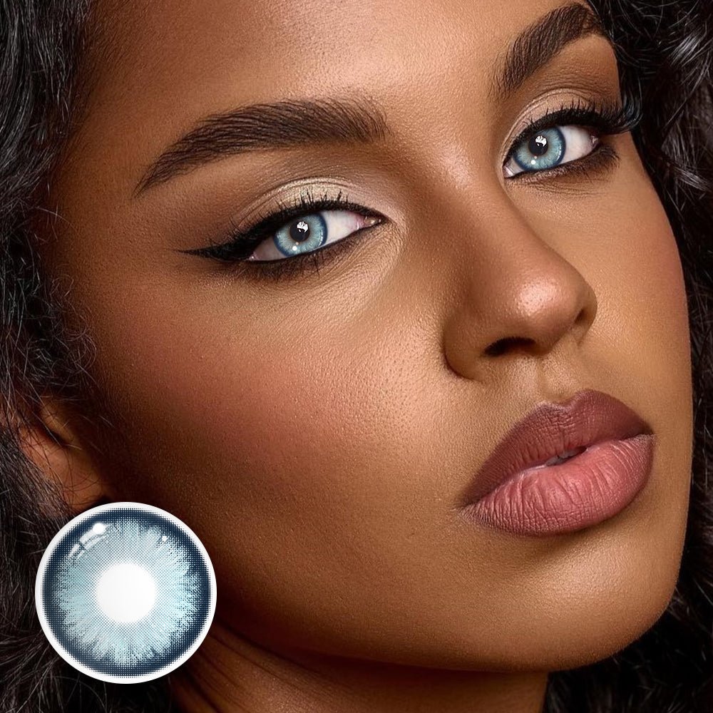 Farasha Blue Coloured Contact Lenses Secondary image