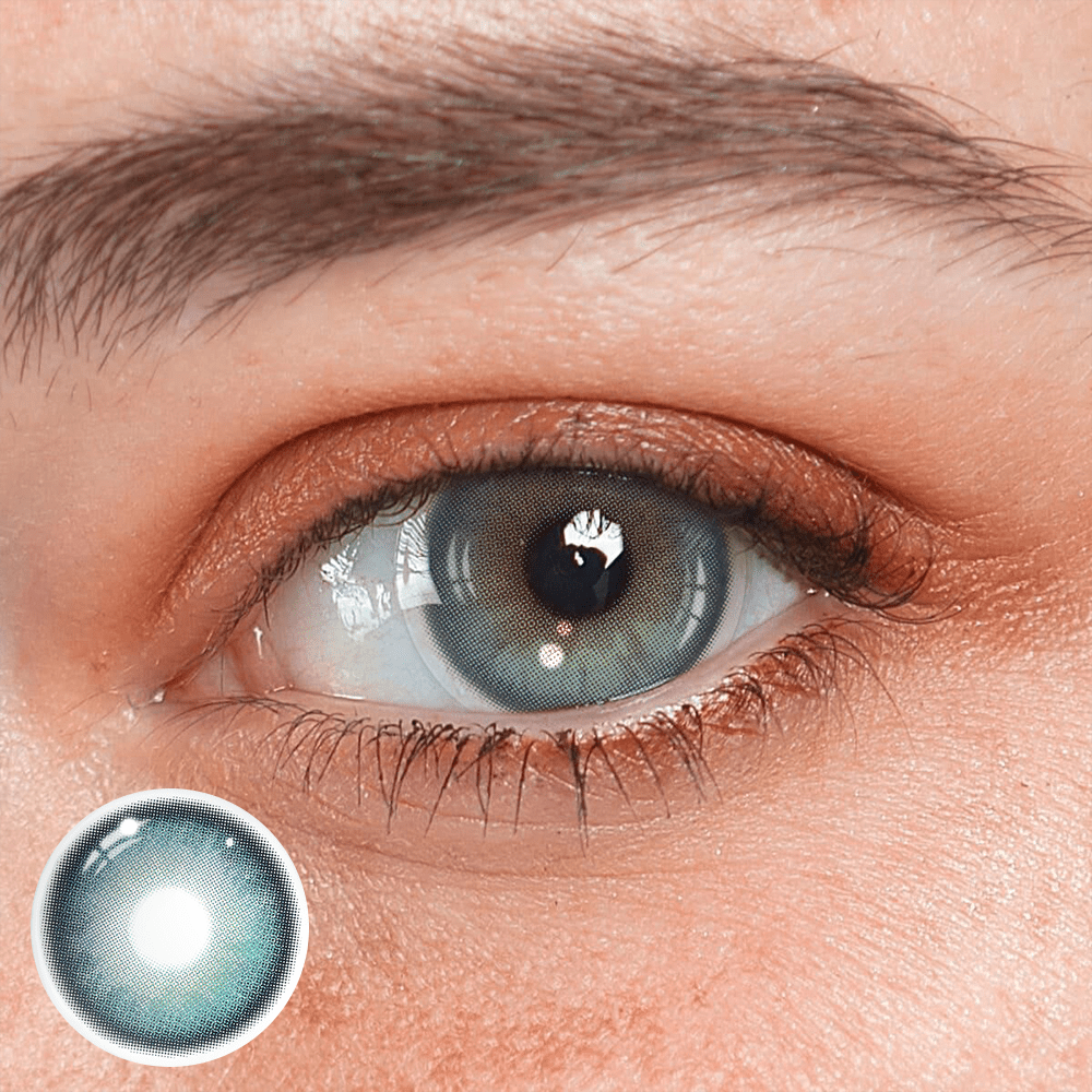 Faylinn Emerald Blue Coloured Contact Lenses - BEAUEYE (UK) Main image
