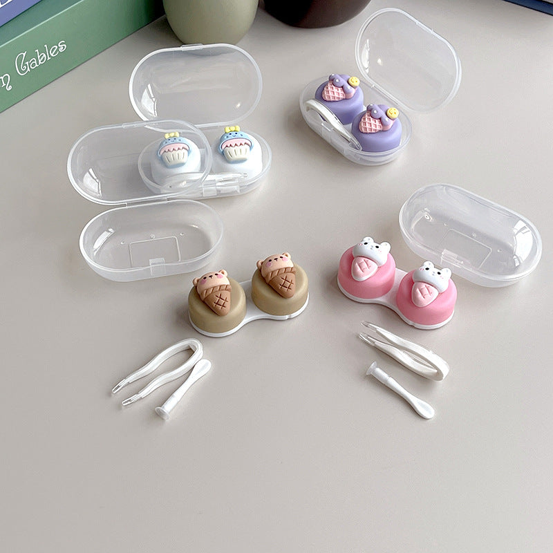 INS Simple Cute DIY Colored Contact Lens Case