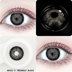 Amazonia Devil's Triangle Black Prescription Colored Contact Lenses