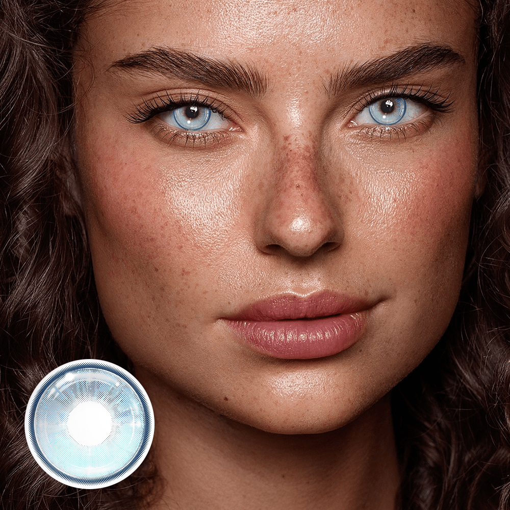Felicia Blue Coloured Contact Lenses Secondary image