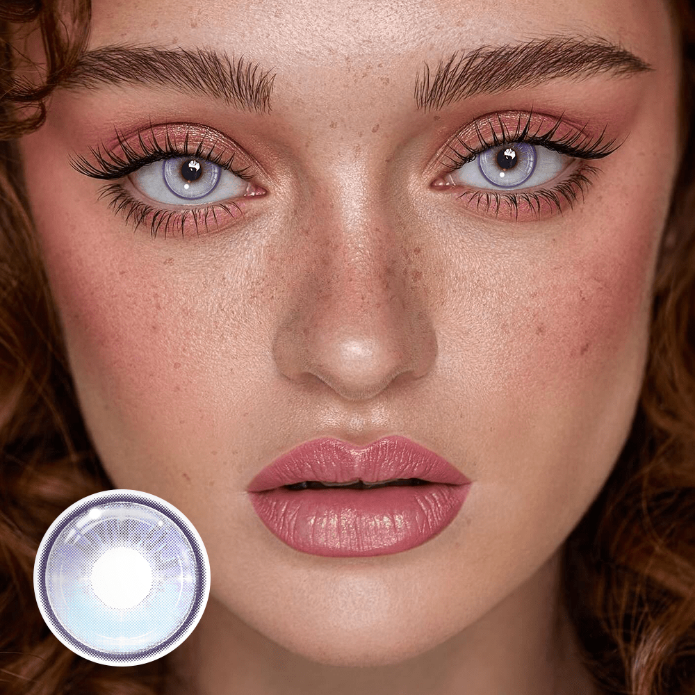 Felicia Purple Coloured Contact Lenses Secondary image