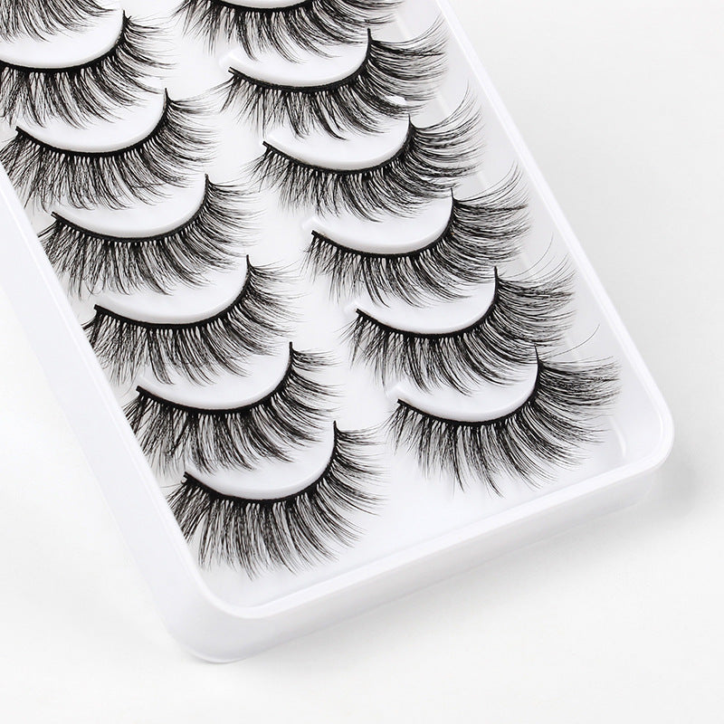 3D European and American Cat Eye 10 Piece Mink Hair Eyelashes