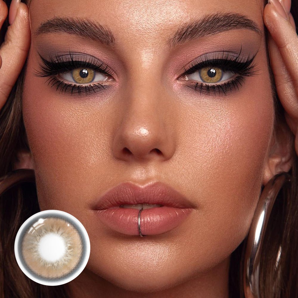 Flora Brown Prescription Coloured Contact Lenses - BEAUEYE (UK) Main image