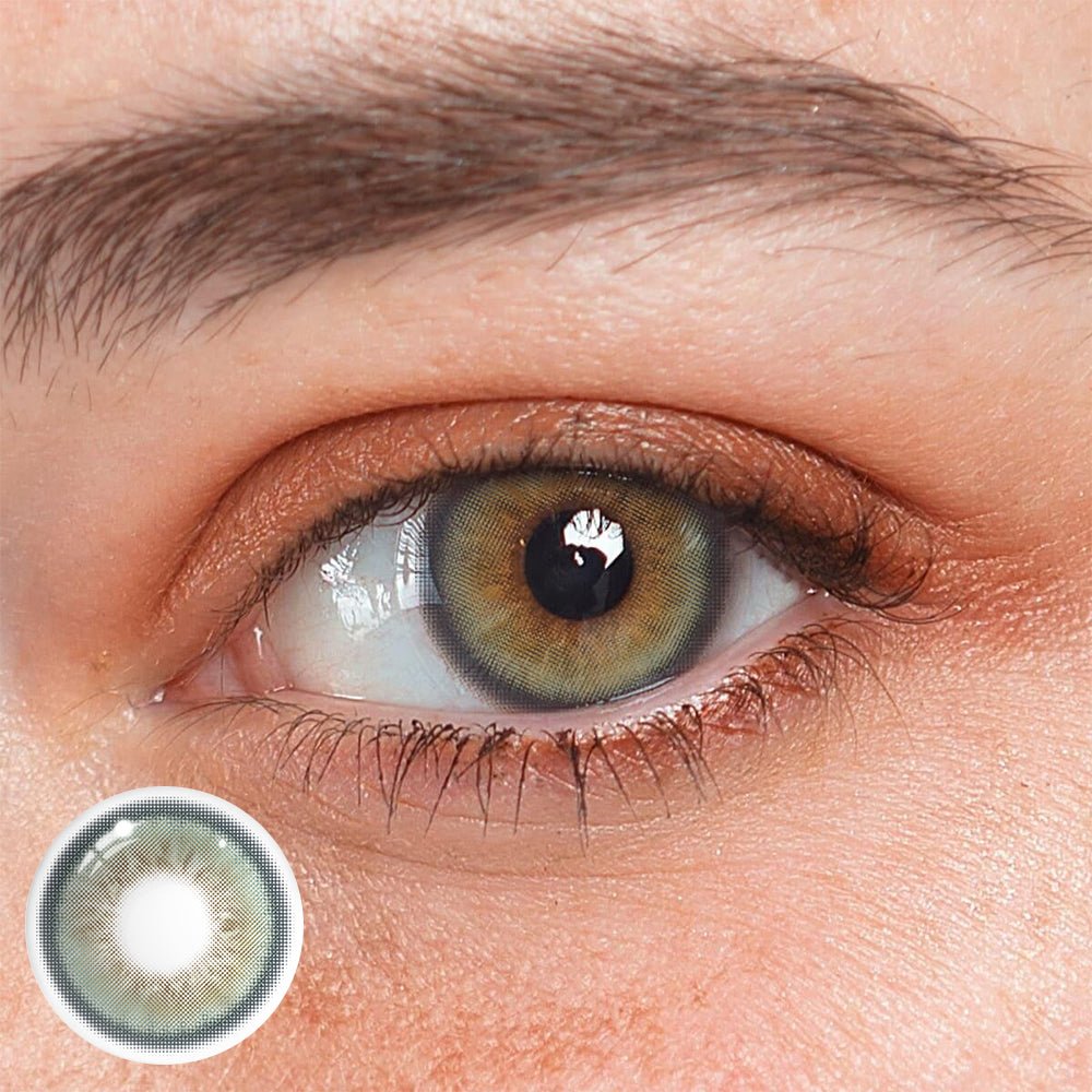 Flora Green Prescription Coloured Contact Lenses - BEAUEYE (UK) Main image