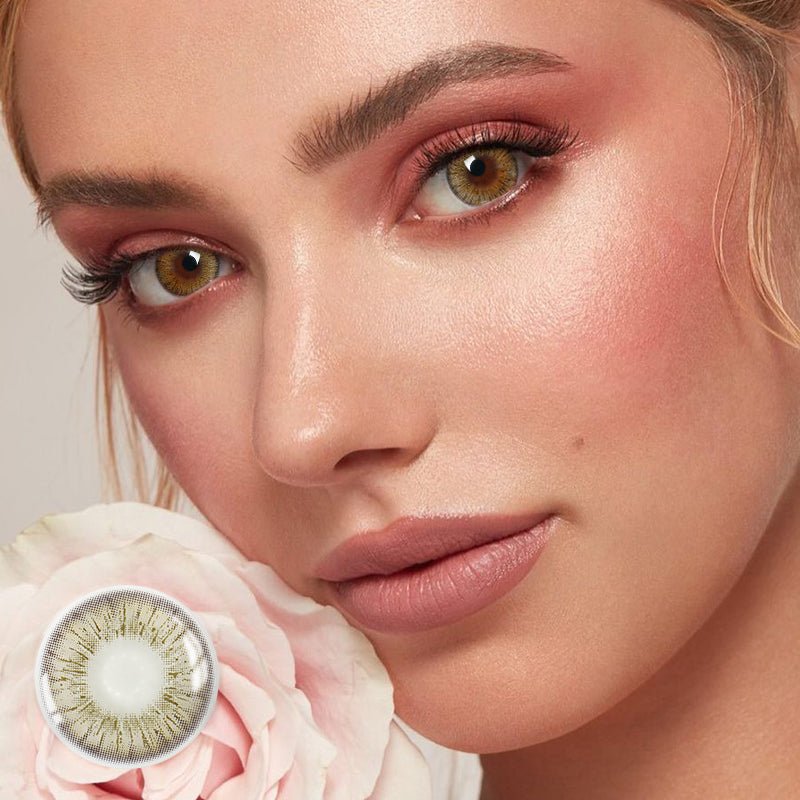 Flower Brown Coloured Contact Lenses - BEAUEYE (UK) Main image