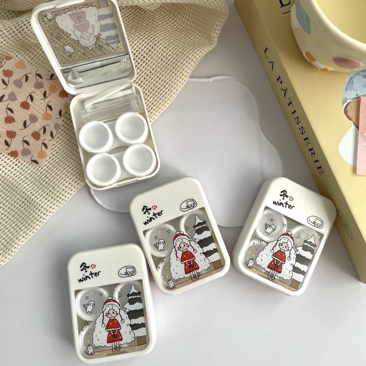 Four Seasons Girl's Heart Colored Contact Lens Case - BEAUEYE (UK)