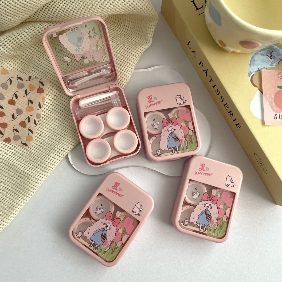 Four Seasons Girl's Heart Colored Contact Lens Case - BEAUEYE (UK)